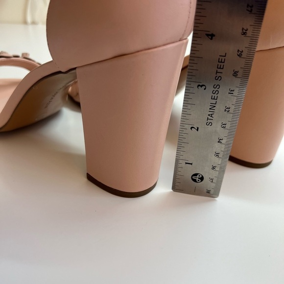 Avec Les Filles Michele Embellished Sandal Heels Blush Nude Pink Flowers - Picture 9 of 9